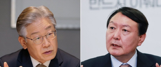 이재명 더불어민주당 대선 후보와 윤석열 국민의힘 대선 후보. <연합뉴스>